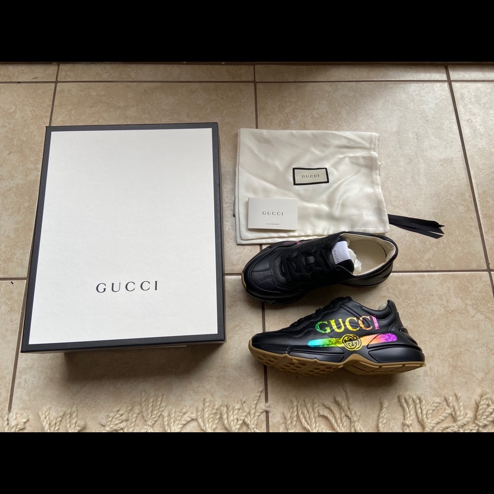 Gucci Rython rainbow sneakers